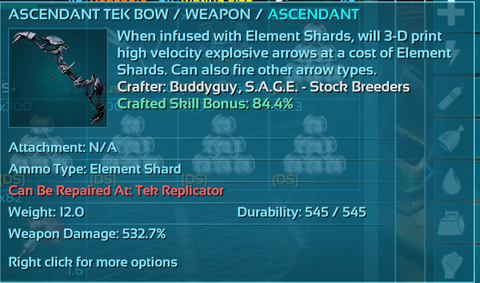 Tek Bow - 334.7%+ dmg